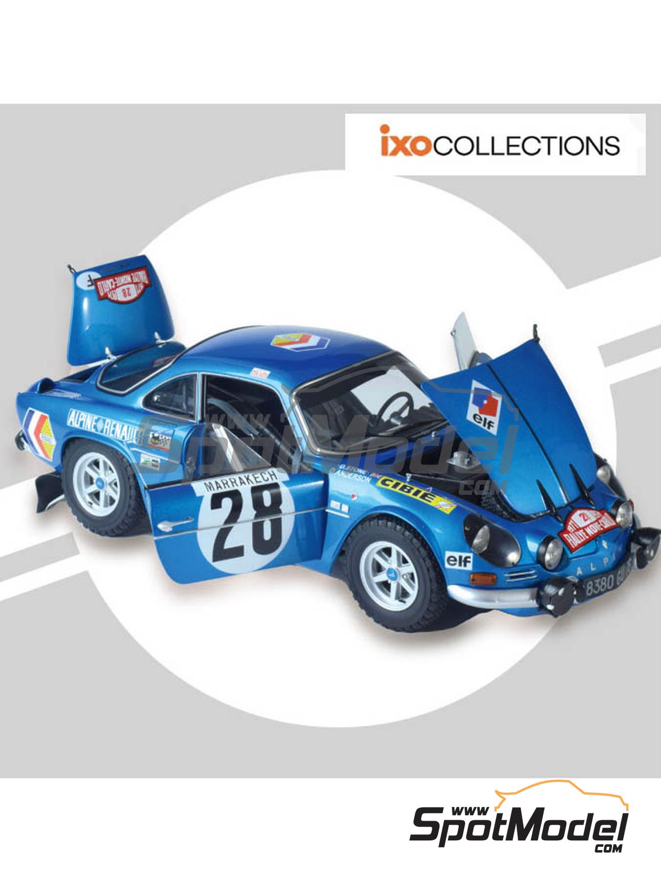 Alpine A110 1600 S sponsored by Cibie, Elf - Monte Carlo Rally - Rallye  Automobile de Monte-Carlo 1971. Car scale model kit in 1/8 scale  manufactured